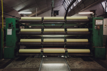 boudin de fils à la sortie de la carde